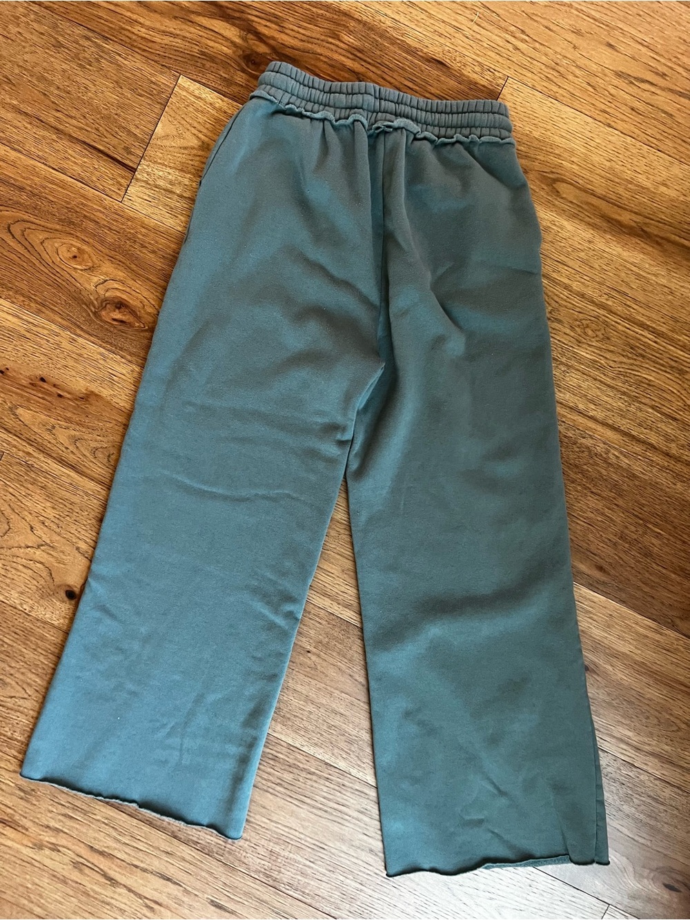 Zenana Outfitters Teal Wide-Leg Drawstring Sweatpants - Picture 3 of 6